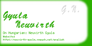 gyula neuvirth business card